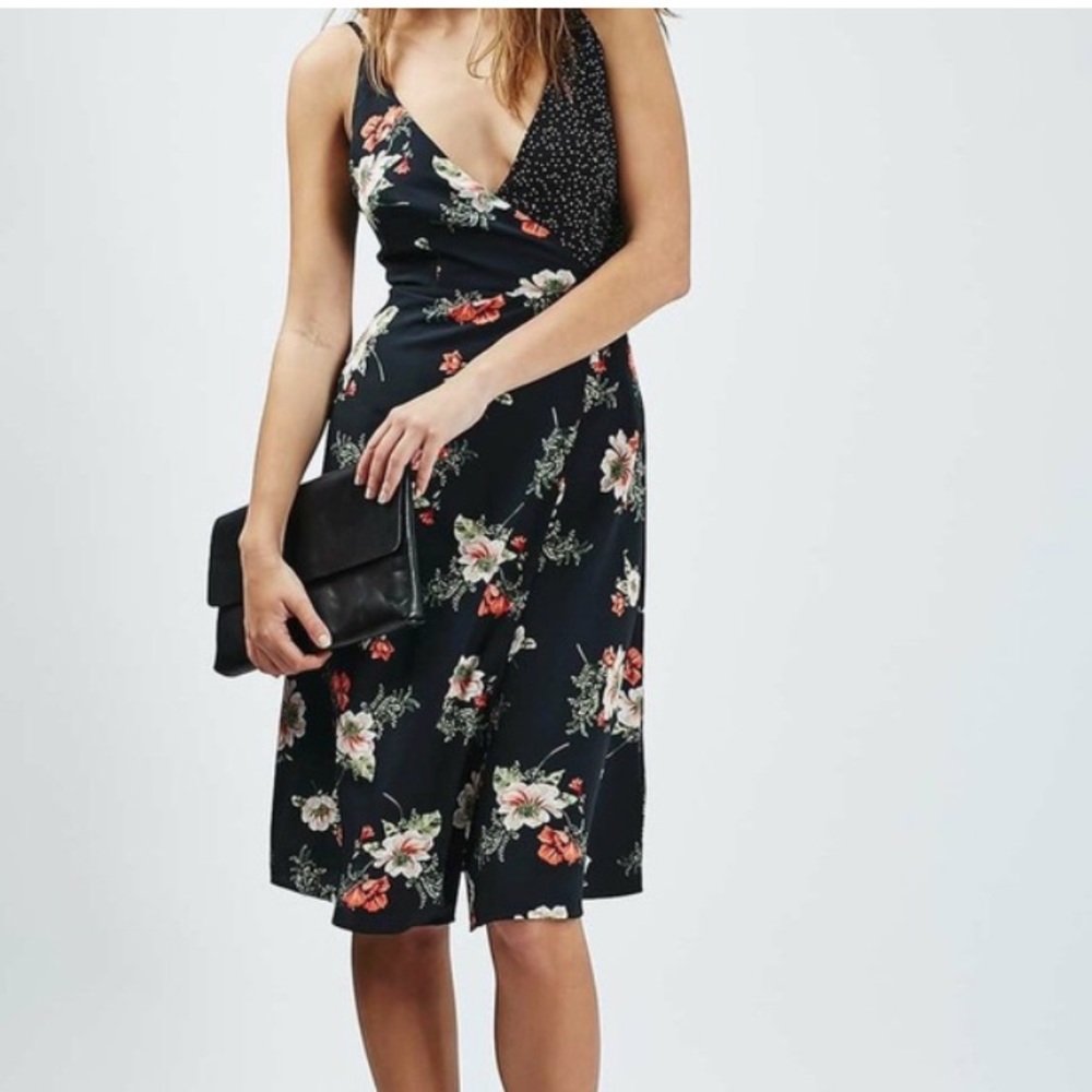 TopShop Floral Wrap Dress - 6